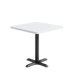 Café au lait Standard Height Square Table with X-Base - 30