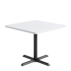 Café au lait Standard Height Square Table with X-Base - 36