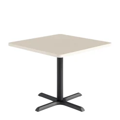 Café au lait Standard Height Square Table with X-Base - 36