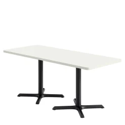 Café au lait Standard Height Rectangular Table with X Base - 72