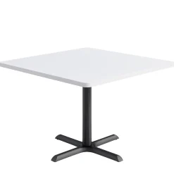 Café au lait Standard Height Square Table with X-Base - 42