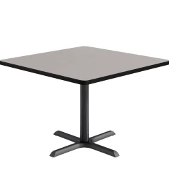 Café au lait Standard Height Square Table with X-Base - 42