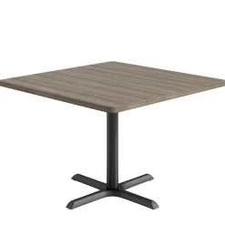Café au lait Standard Height Square Table with X-Base - 42