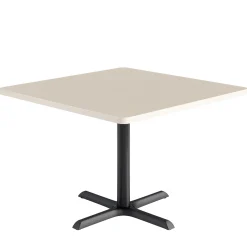 Café au lait Standard Height Square Table with X-Base - 42