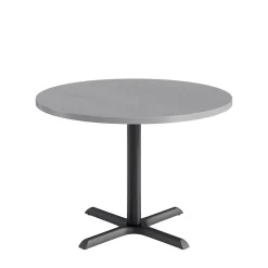 Café au lait Standard Height Round Table with X-Base - 42