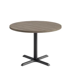 Café au lait Standard Height Round Table with X-Base - 48"W