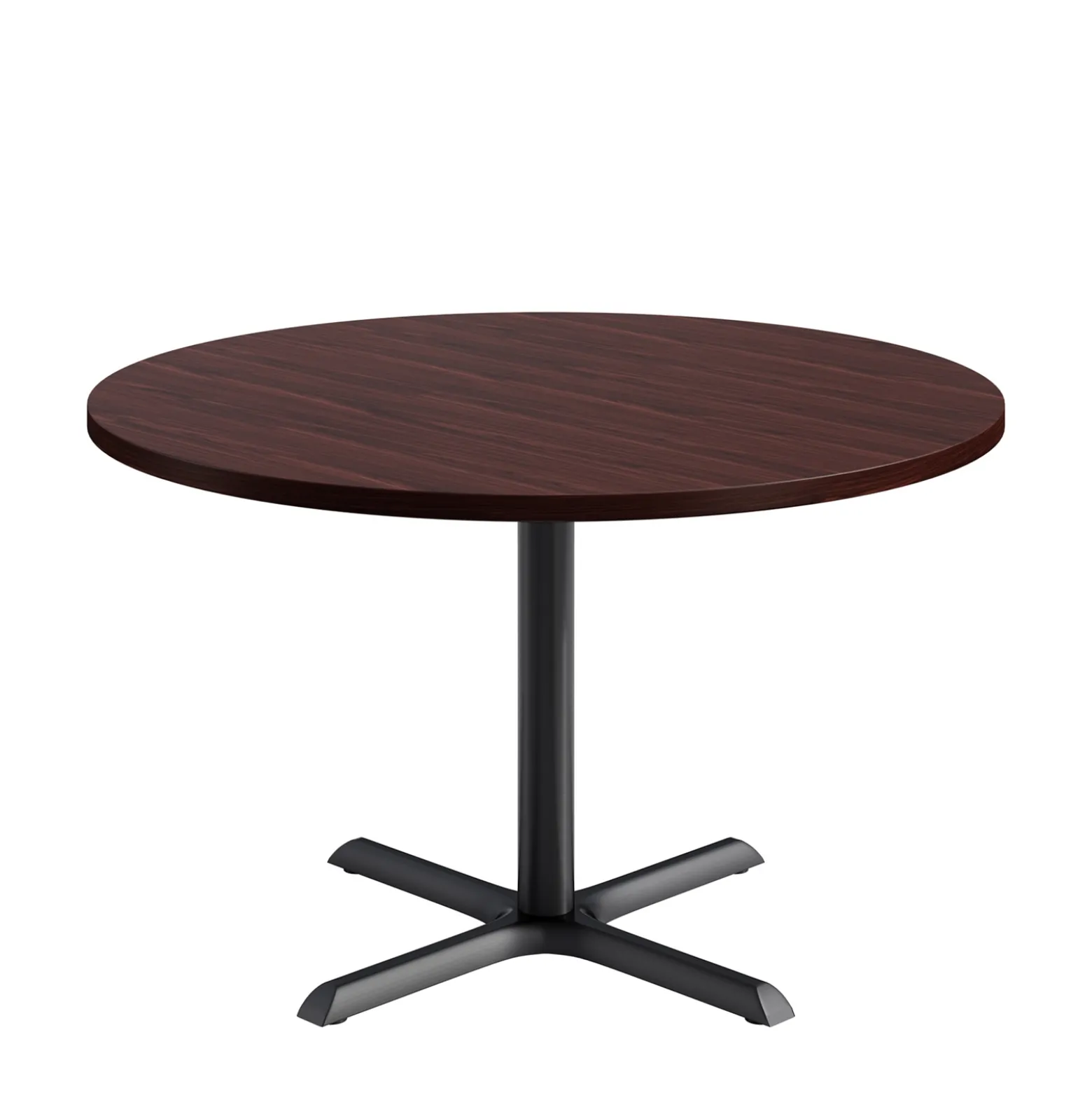 Café au lait Standard Height Round Table with X-Base - 48"W