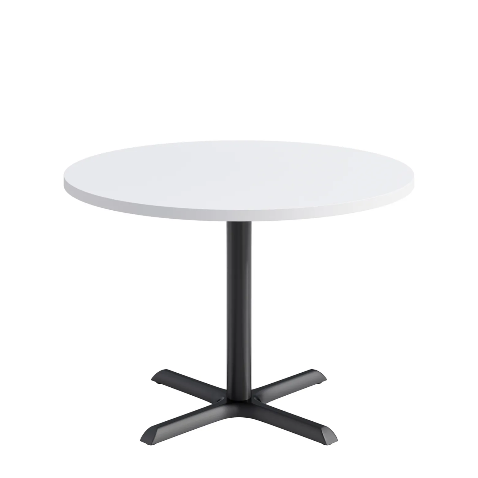 Café au lait Standard Height Round Table with X-Base - 48"W