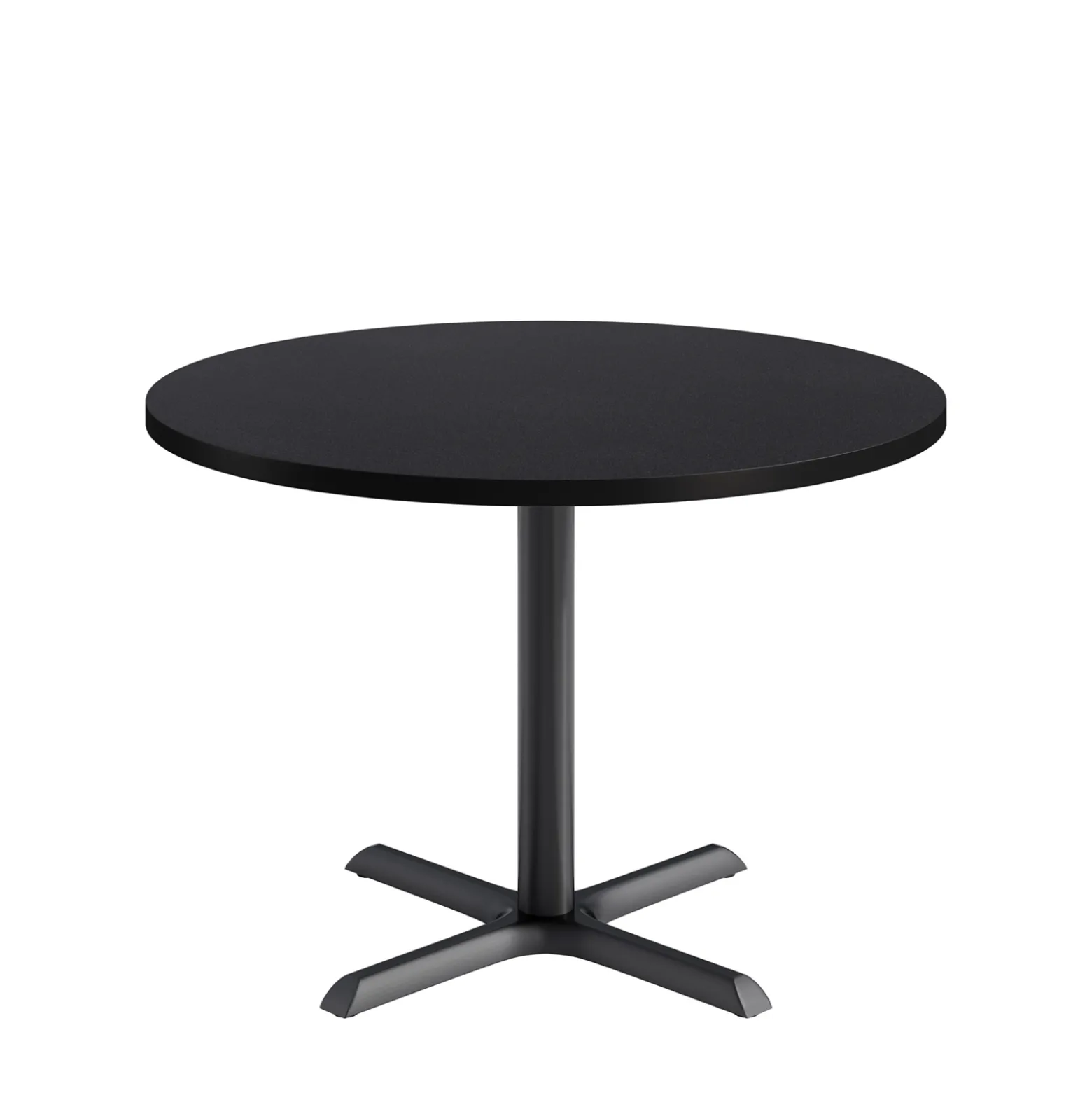 Café au lait Standard Height Round Table with X-Base - 48"W