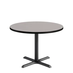 Café au lait Standard Height Round Table with X-Base - 48
