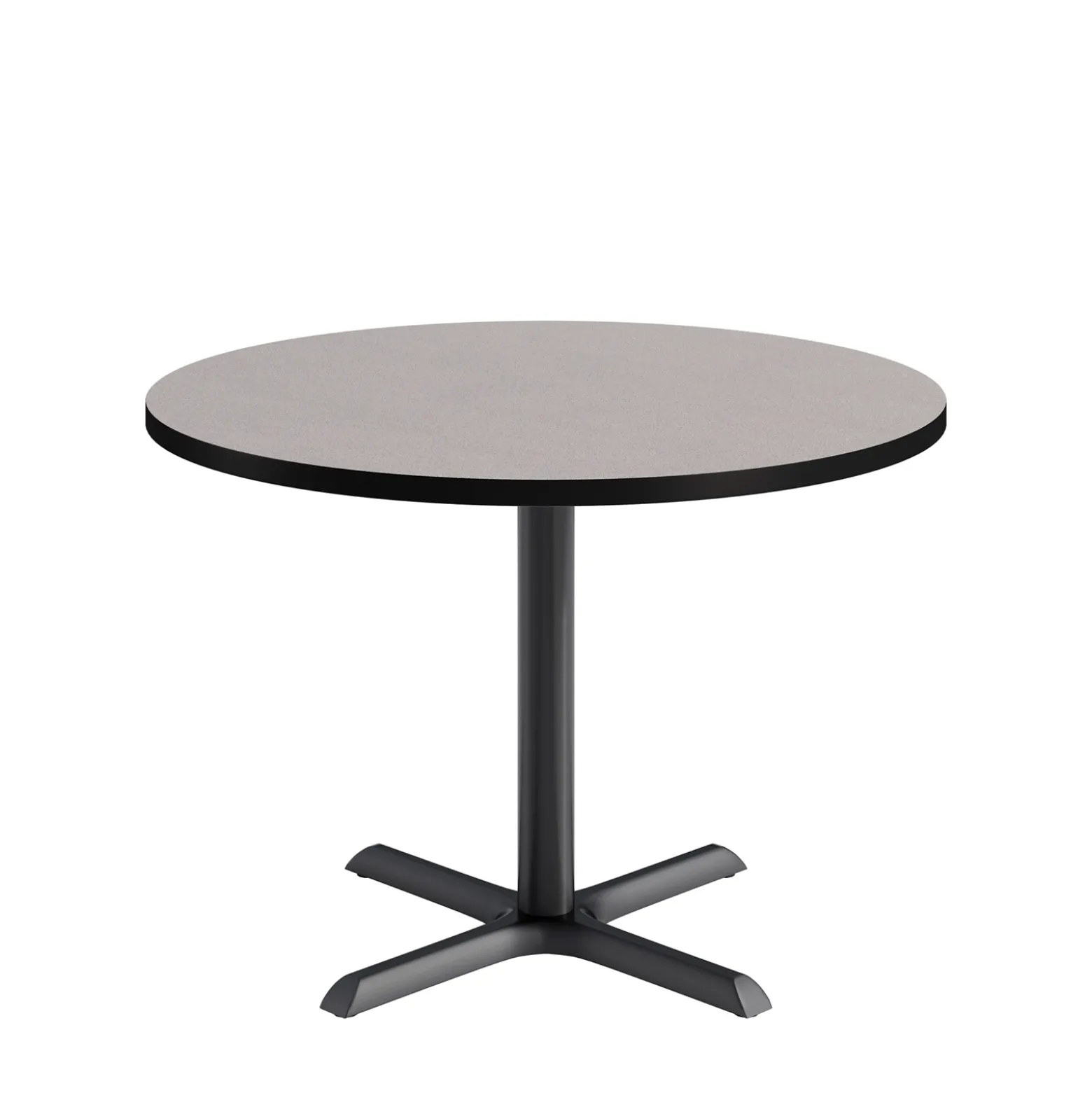 Café au lait Standard Height Round Table with X-Base - 48"W