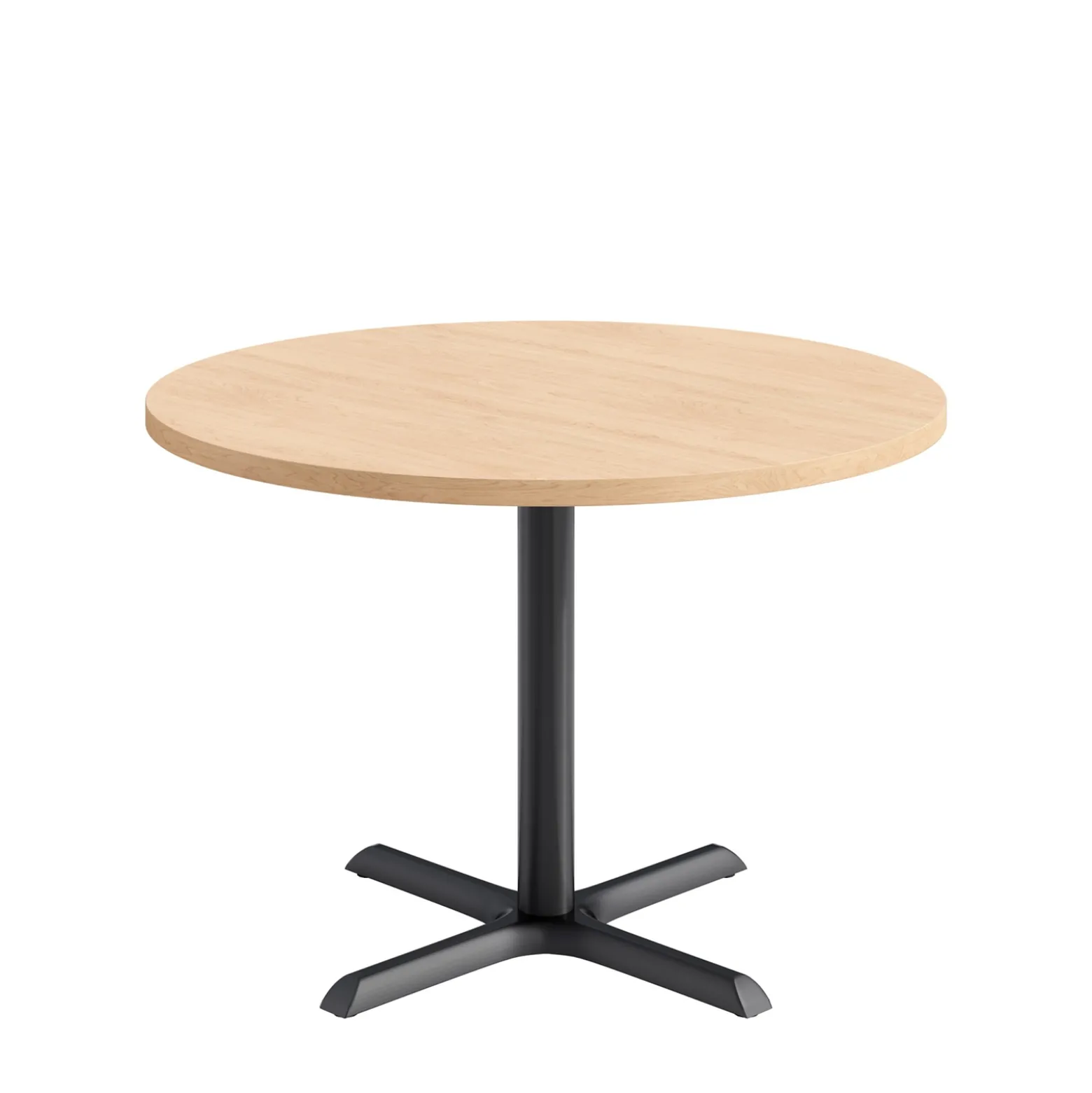 Café au lait Standard Height Round Table with X-Base - 48"W