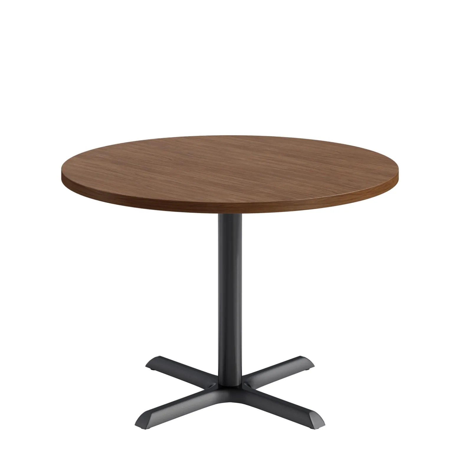 Café au lait Standard Height Round Table with X-Base - 48"W