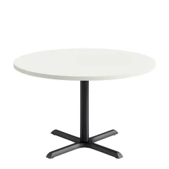 Café au lait Standard Height Round Table with X-Base - 48