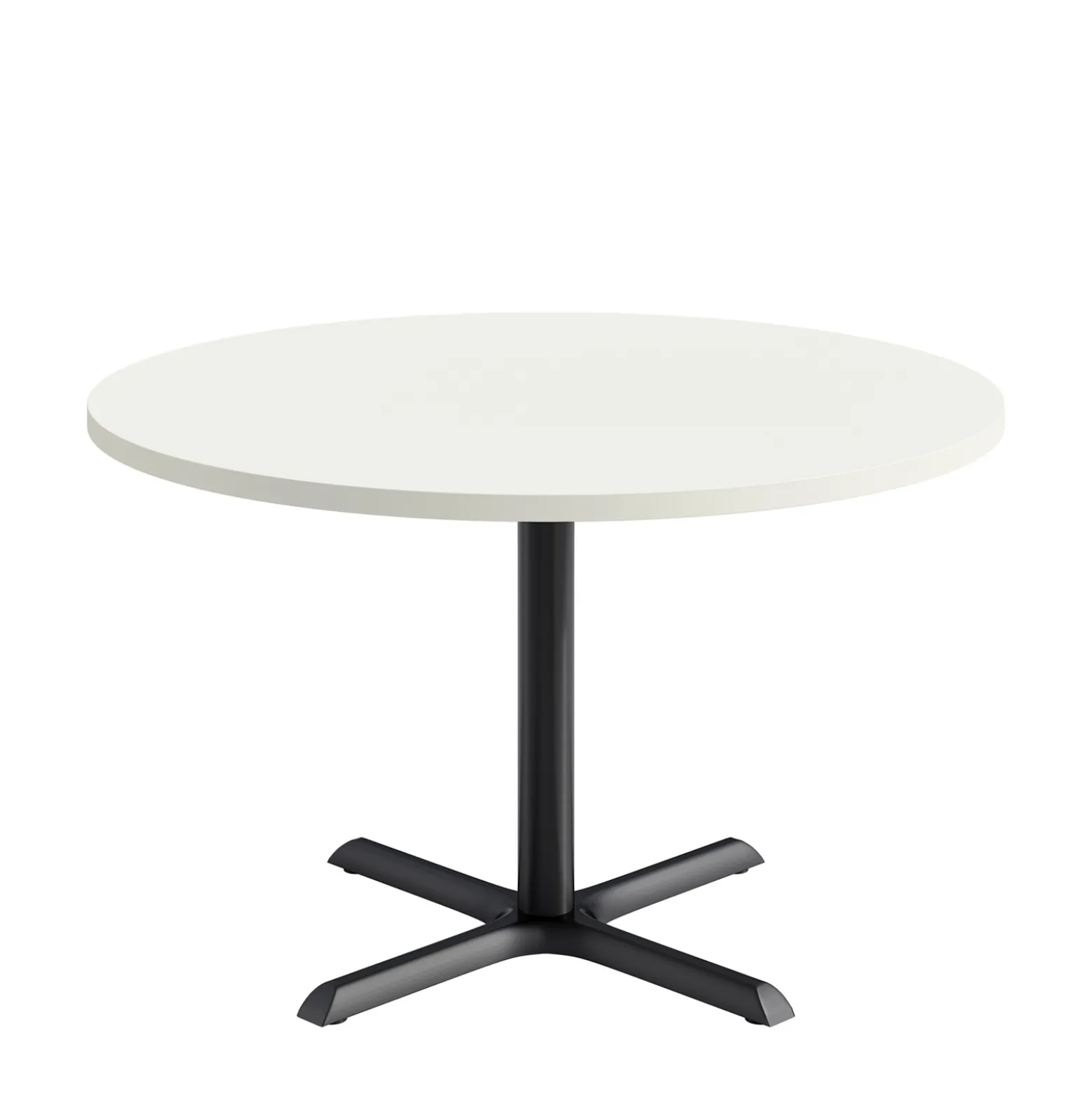 Café au lait Standard Height Round Table with X-Base - 48"W