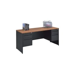 Carbon Double Pedestal Steel Credenza - 66"W x 22"D