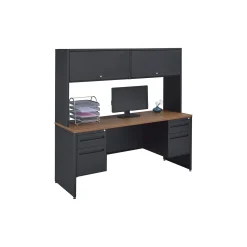 Carbon Double Pedestal Steel Credenza - 66"W x 22"D
