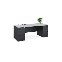 Carbon Double Pedestal Steel Credenza - 72"W x 24"D
