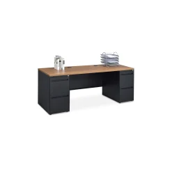 Carbon Double Pedestal Steel Credenza - 72