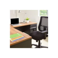 Carbon Reversible L-Shaped Steel Desk with Center Drawer - 66