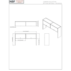Carbon Steel Panel Hutch - 66"W x 14"D