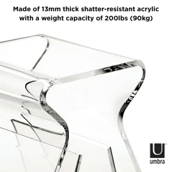 Clear Stool and Magazine Rack