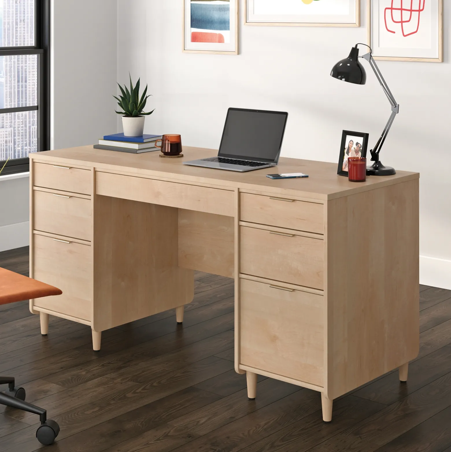 Clifford Place Executive Writing Desk - 59"W x 23.5"D