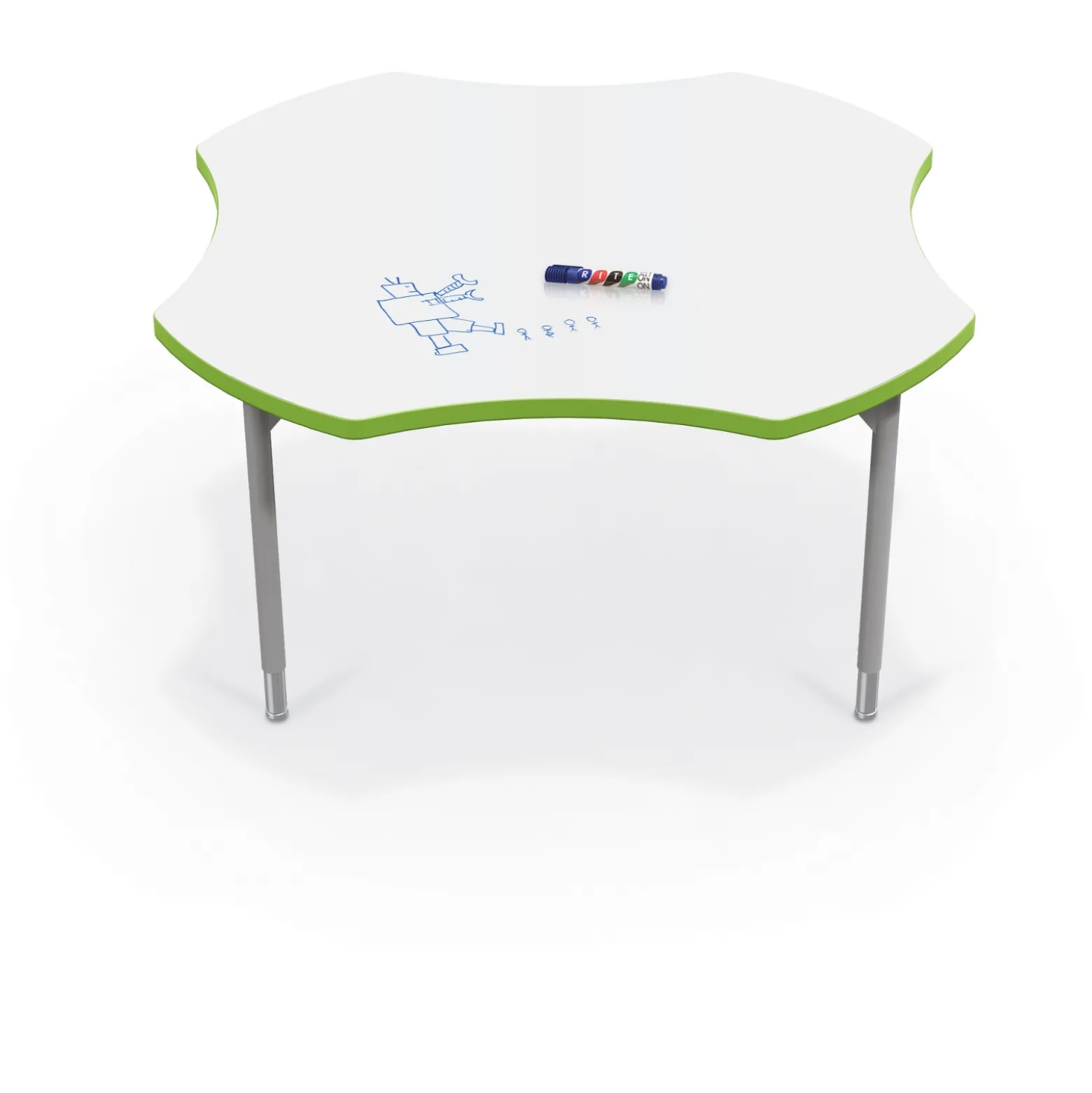 CogNitiv Clover Height Adjustable Activity Table with Whiteboard Top