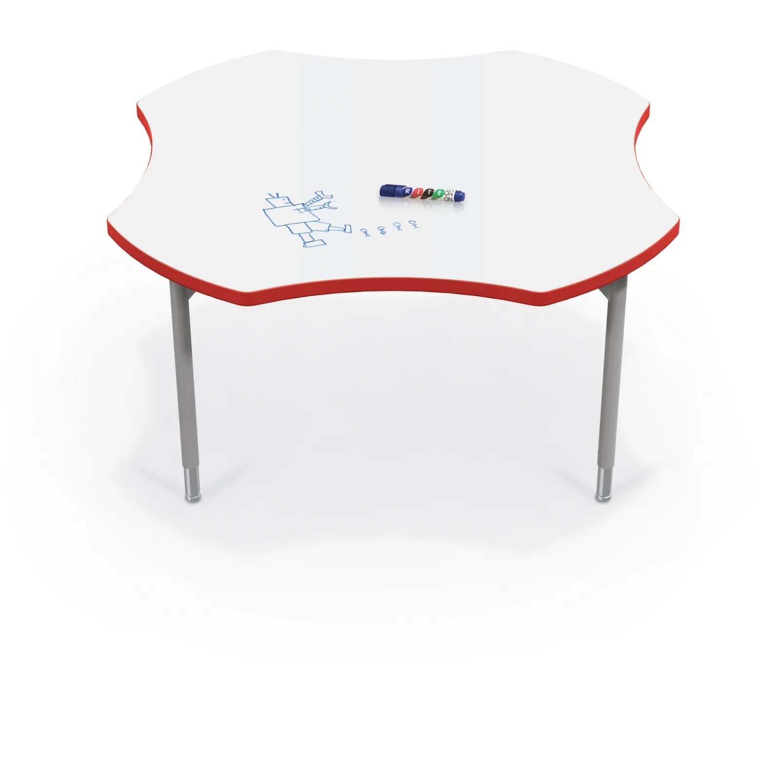 CogNitiv Clover Height Adjustable Activity Table with Whiteboard Top