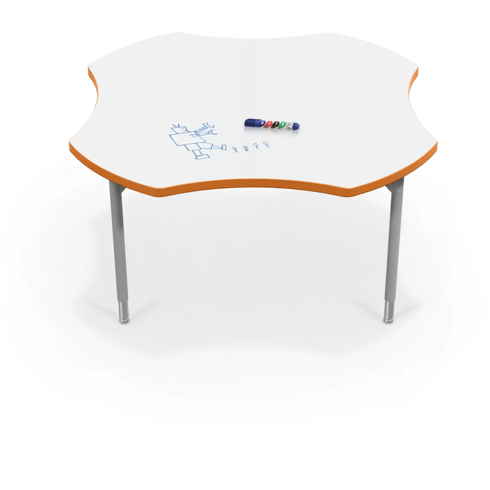 CogNitiv Clover Height Adjustable Activity Table with Whiteboard Top