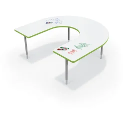 CogNitiv Horseshoe Height Adjustable Activity Table with Whiteboard Top - 66