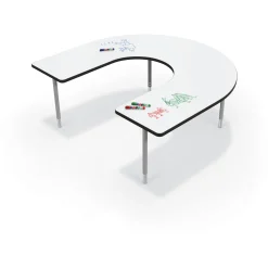 CogNitiv Horseshoe Height Adjustable Activity Table with Whiteboard Top - 66