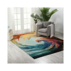 Colorful Swirl Rug 5'3
