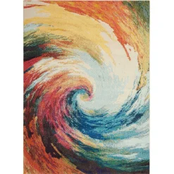 Colorful Swirl Rug 5'3