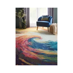 Colorful Swirl Rug 7'10