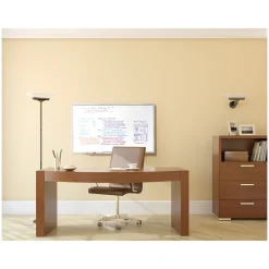 Communication 5' x 4' Melamine White Board, Aluminum