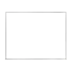 Communication 3"Wx2"H Melamine White Board, Aluminum