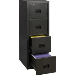 Compact Four Drawer Vertical Fireproof File - 22