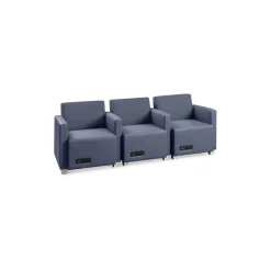 Compass 3 Seat Lounge Chair Set with Power