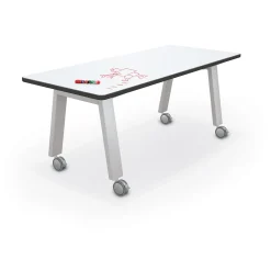 Compass Makerspace 29"H Whiteboard Table - 60"W x 36"D