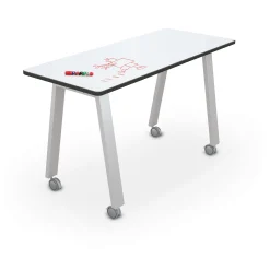 Compass Makerspace 42"H Whiteboard Table - 72"W x 36"D