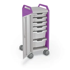 Compass Makerspace Mini Mobile Cart with Storage Trays