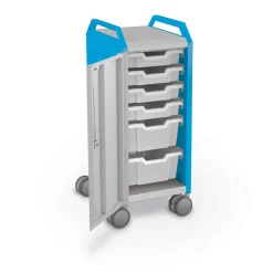 Compass Makerspace Mini Mobile Cart with Storage Trays