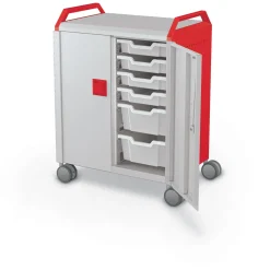 Compass Makerspace Mobile Cart with Storage Trays