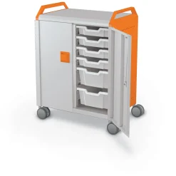 Compass Makerspace Mobile Cart with Storage Trays