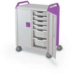 Compass Makerspace Mobile Cart with Storage Trays