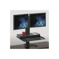 Computer Monitor Adjustable Height Desk Riser with Keyboard Tray