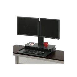 Computer Monitor Adjustable Height Desk Riser with Keyboard Tray