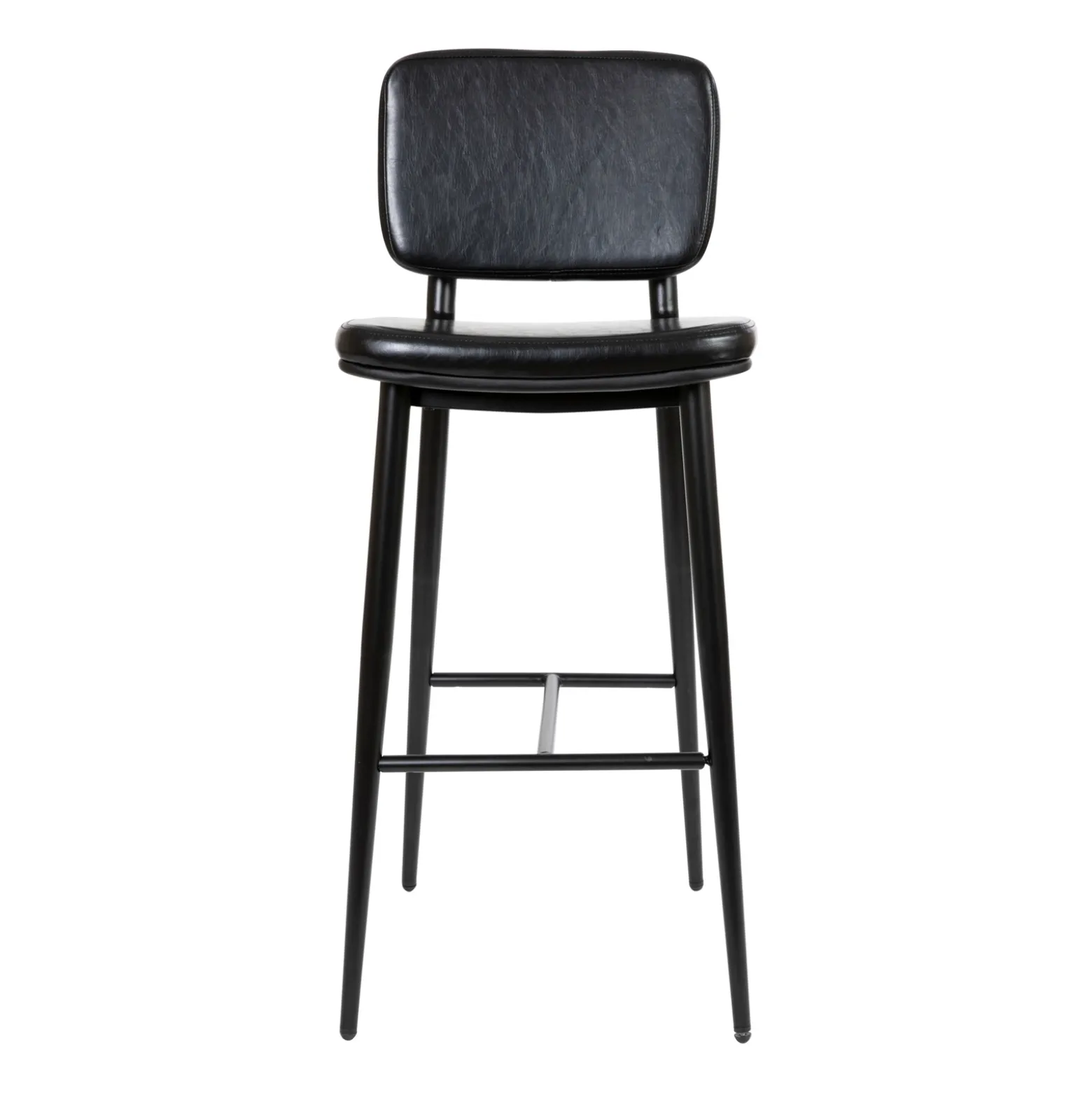 Concord Leather Mid-Back Bar Stools - 2 Pack