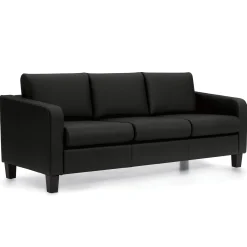 Contemporary Bonded Leather Three Seat Sofa